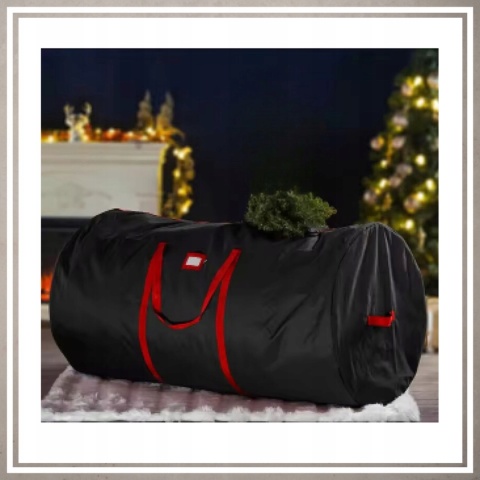 Torba duża czarna na choinkę gospodarcza do przechowywania