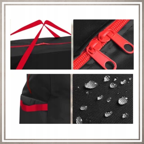 Torba duża czarna na choinkę gospodarcza do przechowywania