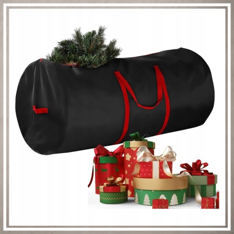 Torba duża czarna na choinkę gospodarcza do przechowywania