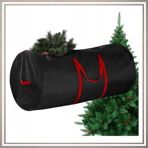 Torba duża czarna na choinkę gospodarcza do przechowywania