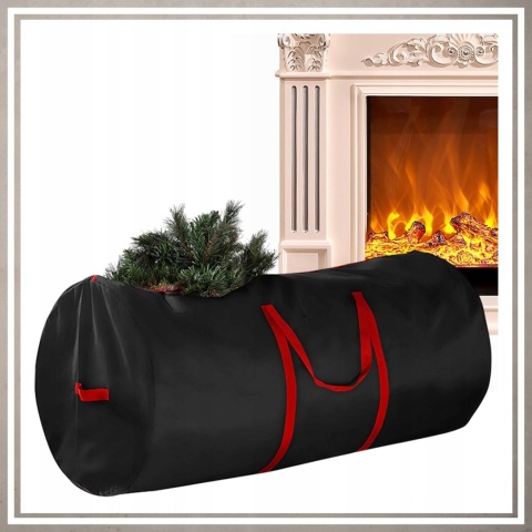 Torba duża czarna na choinkę gospodarcza do przechowywania