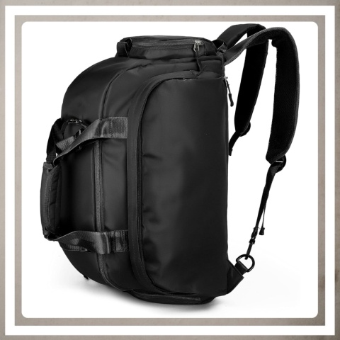 Torba sportowa fitnes na trening siłownię podróż na ramię pojemna Czarna