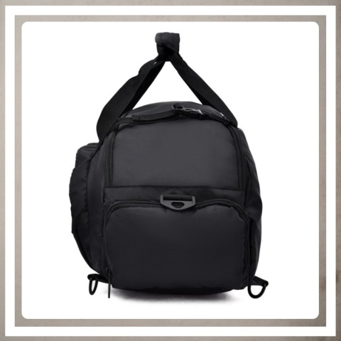 Torba sportowa fitnes na trening siłownię podróż na ramię pojemna Czarna