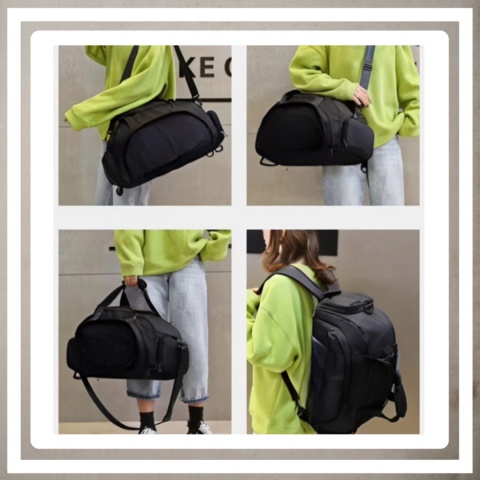 Torba sportowa fitnes na trening siłownię podróż na ramię pojemna Czarna